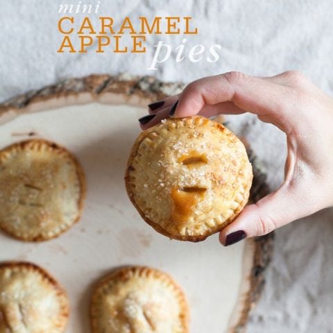 <p>Pumpkin and chocolate cupcakes combine the classic colors and flavors of Halloween.</p> <p><strong>Get the recipe from <a href="http://www.freutcake.com/in-the-kitchen/mini-caramel-apple-hand-pies/" target="_blank">Freutcake</a>.</strong></p>