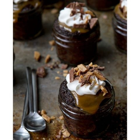 <p>Pumpkin and chocolate cupcakes combine the classic colors and flavors of Halloween.</p> <p><strong>Get the recipe from <a href="http://www.mybakingaddiction.com/mini-chocolate-poke-cakes/" target="_blank">My Baking Addiction</a>.</strong></p>