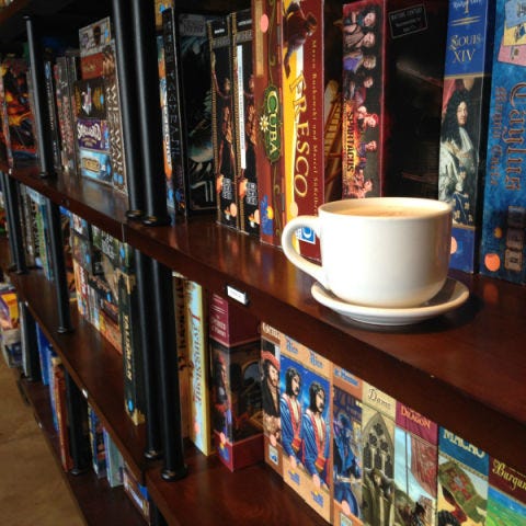 <p>It's a good thing this popular LA County spot serves hearty fare, such as sandwiches and pizza alongside the usual cafe drinks and pastries. For just $5, you can play board games all day and night, from classics like Risk and Monopoly to more obscure European titles, like Agricola and Carcassonne. And with over 900 games to choose from, you might be there a while.</p>

<p><a href="http://www.gamehauscafe.com/" target="_new"><i>gamehauscafe.com</i></a></p>