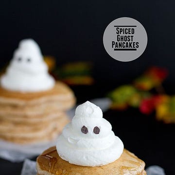 <p>Why not send the little ones off to school already in the Halloween spirit with these sweetly spooky pancakes?</p>
<p><strong>Get the recipe from <a href="http://www.tasteandtellblog.com/spiced-ghost-pancakes/" target="_blank">Taste and Tell</a>.</strong></p>