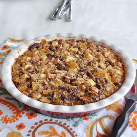 <p> </p> <p><strong>Get the recipe from <a href="http://www.nutritiouseats.com/apple-pie-baked-oatmeal/" target="_blank">Nutritious Eats</a>.</strong></p>