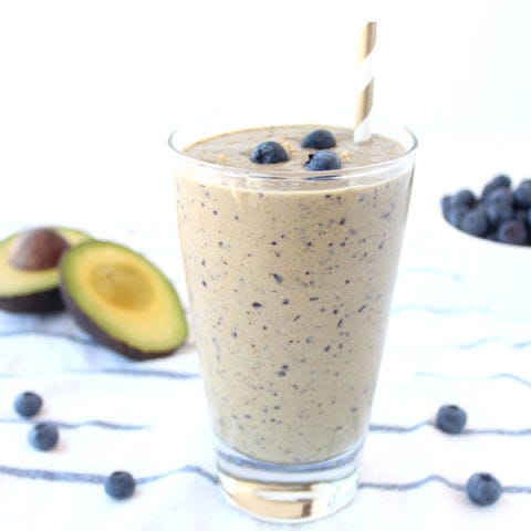 <p>Whitney Bond developed this winning flavor combination to help her skin look younger and smoother (both blueberries and avocados contain skin-boosting vitamins). A tasty breakfast that's good for your health <i>and</i> your look? That's the right way to start the day.</p>

<p><b>Get the recipe from <a href="http://littleleopardbook.com/2014/09/08/skin-boosting-blueberry-avocado-smoothie/" target="_blank">Little Leopard Book</a></b>.</p>