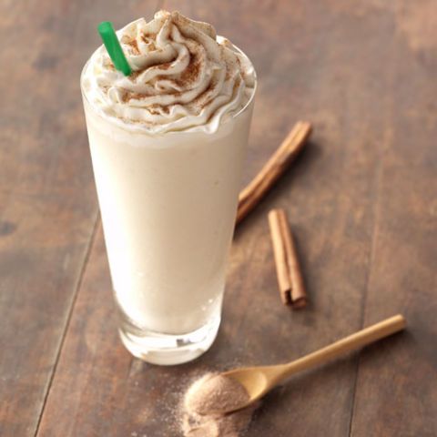 The Cinnamon Horchata Frappuccino was developed by Starbucks baristas in Mexico. Inspired by the traditional Mexican beverage, it's a blend of rice, milk, vanilla, cinnamon and a hint of coconut.