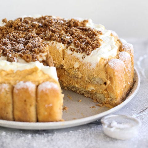 <p>This extra creamy take on lasagna is sure to please the whole family.</p> <p><strong>Get the recipe from <a href="http://www.foodiecrush.com/2013/11/pumpkin-tiramisu/" target="_blank">Foodie Crush</a>.</strong></p>