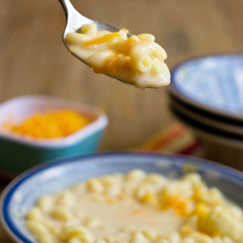<p> </p> <p><strong>Get the recipe from <a href="http://www.cookthestory.com/2014/09/15/cauliflower-macaroni-cheese-soup/" target="_blank">Cook the Story</a>.</strong></p>