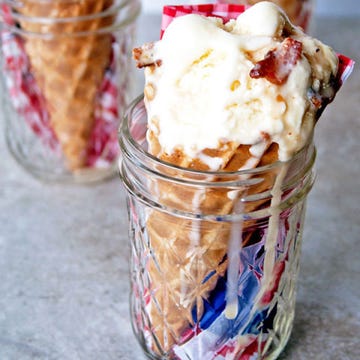 Candied Bacon and Caramel Swirl Ice Cream