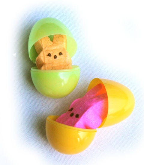 <p><em>To make:</em> Instead of filling Easter eggs with chocolate, sneak a Peep into some of the eggs. Marshmallow chicks and bunnies have 0 g. fat and come in around 28 calories each—not bad!</p>
