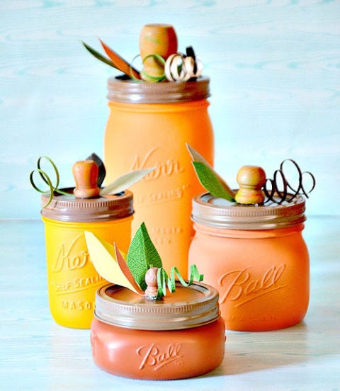 <div class="imageContent">
<p>We already showed you how to make <a href="http://www.countryliving.com/crafts/mason-jar-fall-crafts#slide-9" target="_blank">apple-themed Mason jars</a>, so it's only fitting that you add some cute pumpkin-themed ones to your collection. </p>
<p><strong>Get the tutorial at <a href="http://www.the36thavenue.com/diy-pumpkin-mason-jars" target="_blank">The 36th Avenue</a>.</strong></p>
<p><strong>RELATED:</strong> <a href="http://www.countryliving.com/crafts/projects/pumpkin-decorating-1009#slide-1" target="_blank">38 New Ways to Decorate Your Halloween Pumpkins</a></p>
</div>