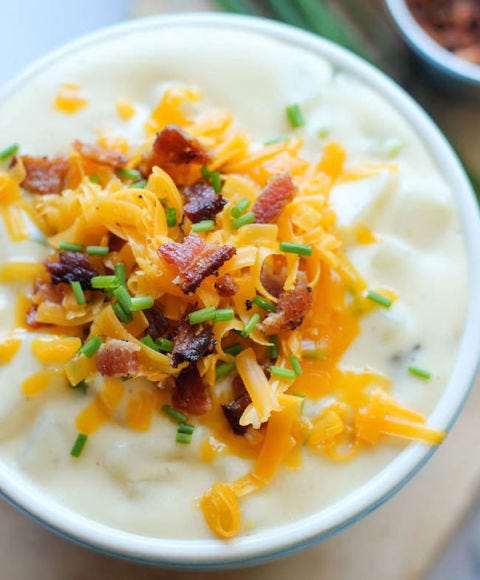 <p> </p> <p><strong>Get the recipe from <a href="http://damndelicious.net/2013/10/14/loaded-baked-potato-soup/" target="_blank">Damn Delicious</a>.</strong></p>