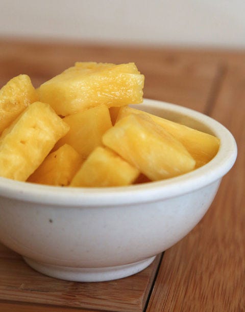 <p>Ta da! Now you're ready to eat pineapple cubes. They'd be an excellent addition to a smoothie, ceviche, or a salad.</p>