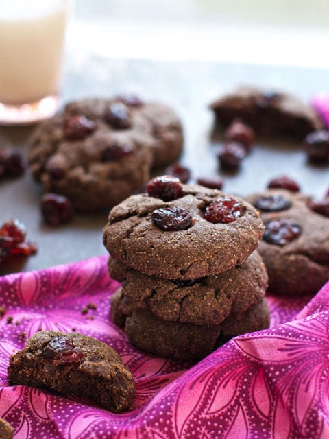 <p>For a light morning meal, pair these with a large cup of coffee. The chewy cranberries nestled inside make them that much better.</p> <p><strong>Get the recipe at <a href="http://www.familyfreshcooking.com/2012/12/12/chocolate-cranberry-breakfast-cookies-recipe/">Family Fresh Cooking</a>.</strong></p>
