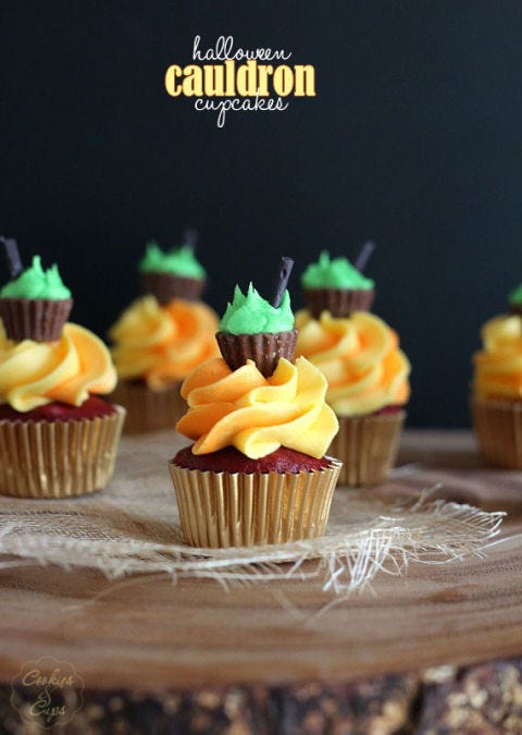 Halloween Cauldron Cupcakes
