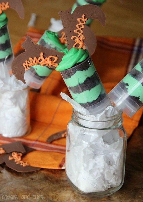 Melted Witch Push Up Pops