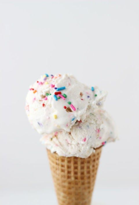 <p>Just try to frown while holding this ice cream cone. No really, go ahead and try.</p>
<p><strong>Get the recipe from <a href="http://blahnikbaker.com/funfetti-golden-oreo-ice-cream/" target="_blank">Blahnik Baker</a>.</strong></p>