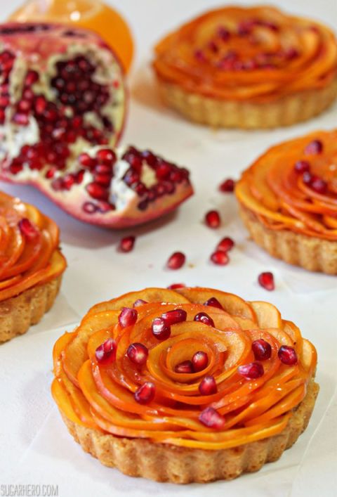 <p></p>
<p><strong>Get the recipe from <a href="http://www.sugarhero.com/persimmon-almond-rosette-tarts/#_a5y_p=2842735
" target="_blank">Sugarhero</a>.</strong></p>
