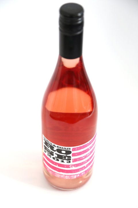 <p>Smells like memories of drunken picnics past. Pretty, crisp, cranberries.</p>
<p><strong>Buy it:</strong> <a href="http://www.wine.com/v6/Charles-and-Charles-Rose-2013/wine/129964/Detail.aspx?state=CA" target="_blank">2013 Charles & Charles Rosé</a> ($13)</p>