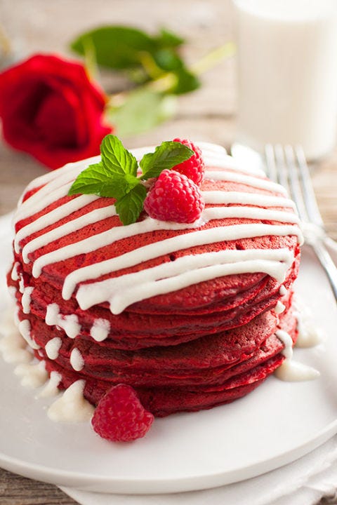 <p>Pancakes are always a great option for an easy yet delicious breakfast, but make them red velvet for a festive and delectable Christmas morning!</p> <p><strong>Get the recipe from <a href="http://www.cookingclassy.com/2012/12/red-velvet-pancakes-with-cream-cheese-glaze/" target="_blank">Cooking Classy</a>.</strong></p>