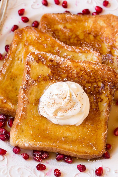 <p>Embrace the quintessential Christmas flavor by making this super easy french toast.</p> <p><strong>Get the recipe from <a href="http://www.cookingclassy.com/2014/11/eggnog-french-toast/" target="_blank">Cooking Classy</a>.</strong></p>