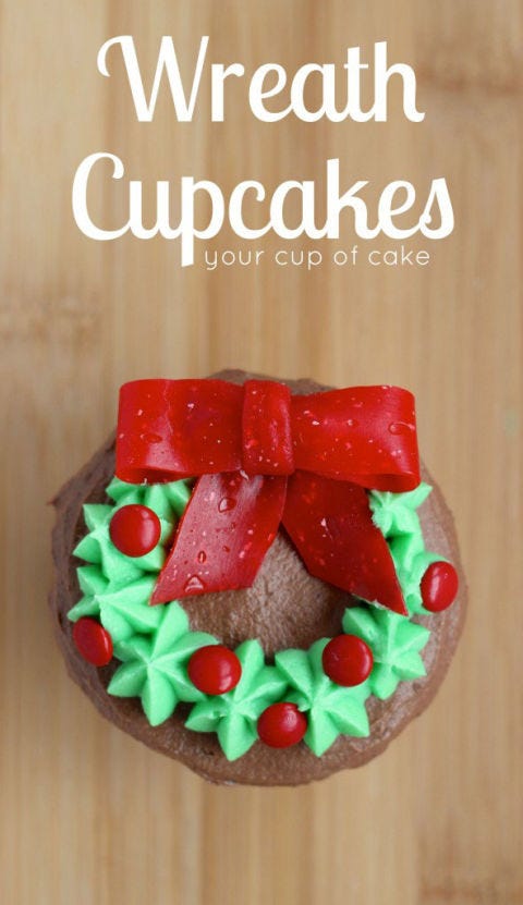 Wreath Cupcakes