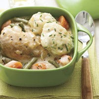 Chicken with Chive Dumplings