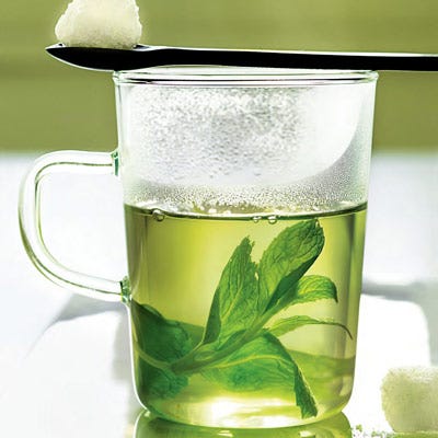 <p>There's nothing like the soothing digestive qualities of an herbal tea. Use fresh mint alone or in combination with lemon verbena.</p>
<p><strong>Recipe:</strong> <a href="../../../recipefinder/mint-tisane-tea-drinks-recipes" target="_blank"><strong>Mint Tisane</strong></a></p>