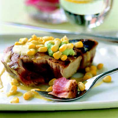 Seared Tuna with Fresh Corn