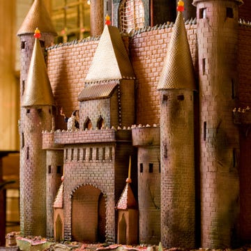 Each year, pastry chef Jean Francois Houdré assembles this 12-foot gingerbread-and-sugar construction for display at the Westin St. Francis in San Francisco.
