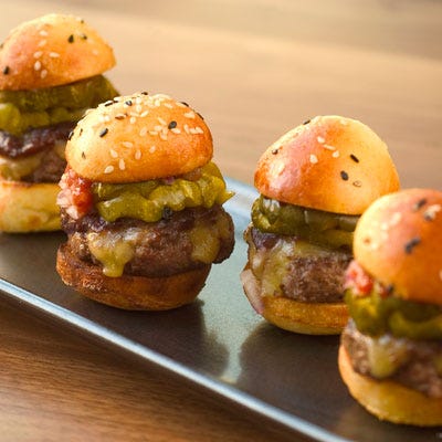 Wolfgang Puck Mini Prime Cheeseburgers