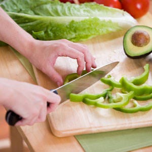 Chopping Peppers