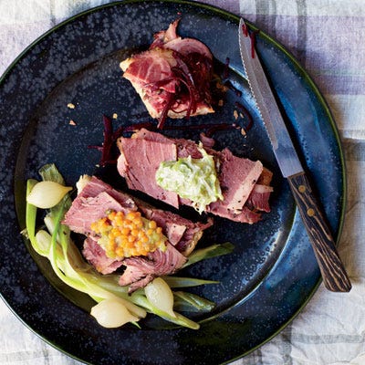 Pastrami Toasts with Tangy Toppings