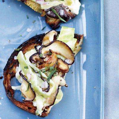 <p>You'll need a knife and fork for these hearty, luscious toasts. The cabbage topping would also be delicious as a side dish for roast pork.</p><p><b>Recipe: </b><a href="/recipefinder/cabbage-mushroom-toasts-recipe-fw0311" target="_blank"><b>Cabbage-and-Mushroom Toasts</b></a></p>