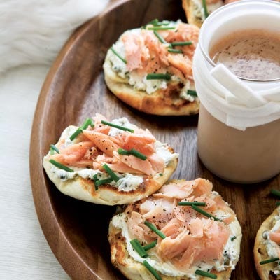 <p>Inspired by the classic combination of bagels with lox and cream cheese, this variation uses smoked trout and homemade English muffins.</p><p><b>Recipe: </b><a href="/recipefinder/smoked-trout-caper-cream-cheese-toasts-recipe-fw0211 " target="_blank"><b>Smoked-Trout-and-Caper-Cream-Cheese Toasts</b></a></p>