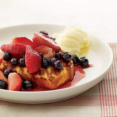 Mixed Berry Hobo Packs with Grilled Pound Cake