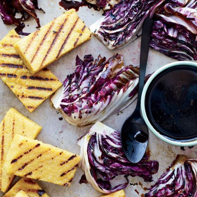 Grilled Polenta and Radicchio with Balsamic Drizzle