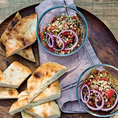 <p>Terrific as a salad or a spread for flatbread, adzhapsandali is like a Georgian version of ratatouille. Grilling the eggplant gives the dish a luscious, smoky flavor.</p>
<p><strong>Recipe:</strong> <a href="../../../recipefinder/grilled-eggplant-salad-walnuts-recipe-fw0611" target="_blank"><strong>Grilled Eggplant Salad with Walnuts</strong></a></p>