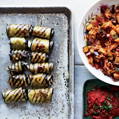 Eggplant Involtini with Grilled Ratatouille