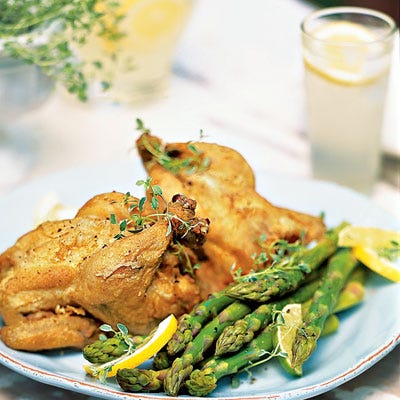<p><b>Frying Tip:</b> Excess moisture on foods can result in dangerous splattering when adding them to hot oil. Make sure to pat food completely dry, even if you then employ a batter or bread-crumb coating.</p><br /><p><b>Recipe:</b> <a href="/recipefinder/southern-spiced-deep-fried-game-hen-3196"><b>Southern-Spiced Deep-Fried Game Hen</b></a></p>