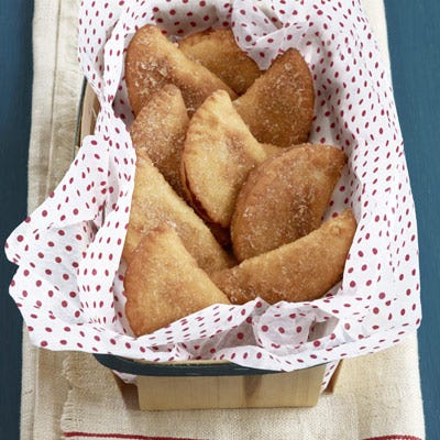 <p><b>Frying Tips:</b></p><p>• Make sure long sleeves fit tightly and rolled down in case of oil splatter.</p><p>• Never leave frying food unattended.</p><p>• In case of fire, cover pan with its lid or a metal baking sheet.</p><p>• Before disposing, make sure frying oil has cooled completely.</p><br /><p><b>Recipe:</b> <a href="/recipefinder/fried-peach-pies-recipe-clv0510"><b>Fried Peach Pies</b></a></p>