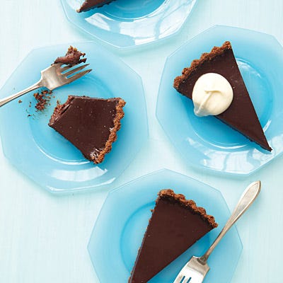 Chocolate Tart with Chocolate Chip Cookie Crust