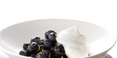 Image result for blueberries with whipping cream