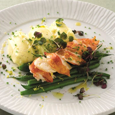 Charlie Trotter's Lobster Tail with Horseradish Potatoes