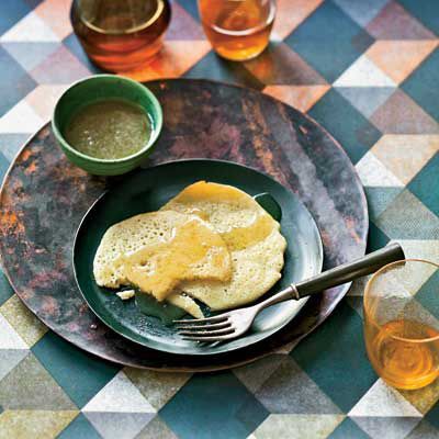 <p>Every morning, cafés in Marrakech, Morocco, serve these crêpes, called begrhir, drizzled with honey or spread with apricot jam. Cooking the crêpes on only one side leaves a lacy network of tiny holes, perfect for catching the sweet toppings, and the fine semolina provides a lovely sandy texture. Chef and cookbook author <a href="http://www.paula-wolfert.com/" target="_blank">Paula Wolfert</a> adapted this recipe from one in the book <i>La Pâtisserie Marocaine</i> by Rachida Amhaouche.</p><p><b>Recipe:</b> <a href="http://www.delish.com/recipefinder/semolina-pancakes-recipe-fw0510"><b>Semolina Pancakes</b></a></p>