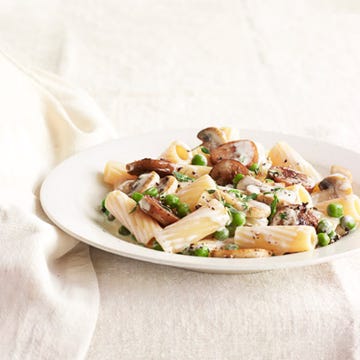 <p>When it comes to pasta with cream sauce, you can't beat the trifecta of mushrooms, sausage, and peas. Even better? Lightening things up with a little white wine and thyme.</p>
<p><strong>Recipe:</strong> <a href="/recipefinder/rigatoni-sausage-peas-mushrooms-recipe-clv0512" target="_blank"><strong><b>Rigatoni with Sausage, Peas, and Mushrooms</b></strong></a></p>
<p>Sausage: $4.99<br />Rigatoni: $1.47<br />Mushrooms: $2.09<br />White wine: $6.99<br />Garlic: $0.70<br />Thyme: $1.29<br />Peas: $1.79<br />Heavy cream: $1.44</p>
<p><strong>TOTAL:* $20.76</strong> (for six servings) | <strong>$3.46 per serving</strong></p>
<p><strong>*BY THE NUMBERS</strong><em> All ingredient prices are based on averages from three national supermarket chains and correspond to the cost of packaged goods required to make each dish. (Even though a recipe calls for a cup of white wine, for instance, we listed the price for a 750-milliliter bottle.) True pantry staples — sugar, spices, butter, oils, and vinegar — and taxes are not included.</em></p>