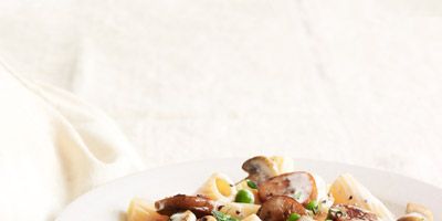 <p>When it comes to pasta with cream sauce, you can't beat the trifecta of mushrooms, sausage, and peas. Even better? Lightening things up with a little white wine and thyme.</p>
<p><strong>Recipe:</strong> <a href="/recipefinder/rigatoni-sausage-peas-mushrooms-recipe-clv0512" target="_blank"><strong><b>Rigatoni with Sausage, Peas, and Mushrooms</b></strong></a></p>
<p>Sausage: $4.99<br />Rigatoni: $1.47<br />Mushrooms: $2.09<br />White wine: $6.99<br />Garlic: $0.70<br />Thyme: $1.29<br />Peas: $1.79<br />Heavy cream: $1.44</p>
<p><strong>TOTAL:* $20.76</strong> (for six servings) | <strong>$3.46 per serving</strong></p>
<p><strong>*BY THE NUMBERS</strong><em> All ingredient prices are based on averages from three national supermarket chains and correspond to the cost of packaged goods required to make each dish. (Even though a recipe calls for a cup of white wine, for instance, we listed the price for a 750-milliliter bottle.) True pantry staples — sugar, spices, butter, oils, and vinegar — and taxes are not included.</em></p>