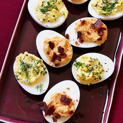 <p>Smoked paprika, bacon, and fresh green herbs give the traditional deviled egg a delectable new complexity, making this classic app new again.</p>
<p><strong>Recipe: <a href="http://www.delish.com/recipefinder/deviled-eggs-recipe-wdy1213" target="_blank">Deviled Eggs</a></strong></p>