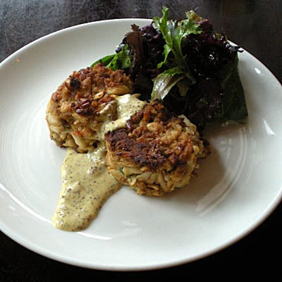 Pretzel-Crusted Crab Cakes