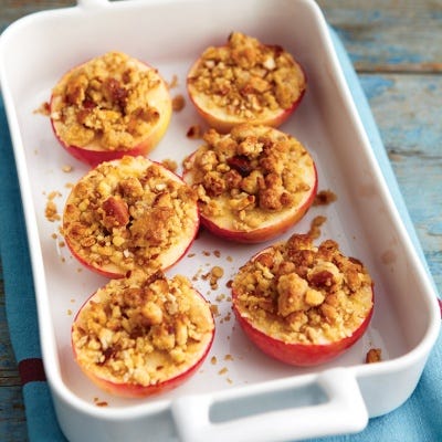 <p>Create individual apple crumbles using pretzels from the market. Top halved apples with a mixture that includes crushed pretzels.</p>
<p><strong>Recipe:</strong> <a href="../../../recipefinder/pretzel-crumbles-recipe-mslo0912" target="_blank"><strong>Pretzel Crumbles</strong></a></p>
