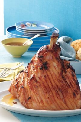 apricot bourbon glazed ham