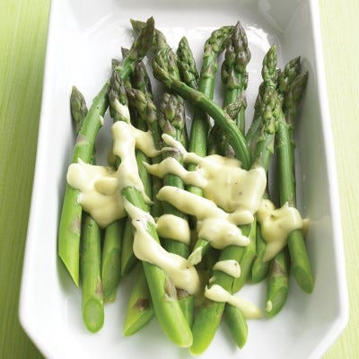 Asparagus with Creamy Mustard Sauce