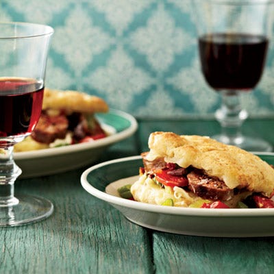 <p>These cheesy breakfast biscuits, stuffed with Italian sausage and veggies, make a satisfying first meal, whether you're sitting down to brunch with the family or taking them on the go.</p><p><b>Recipe:</b> <a href="/recipefinder/italian-sausage-fontina-biscuit-sandwiches-recipe-fw0411"><b>Italian Sausage-and-Fontina Biscuit Sandwiches</b></a></p>
